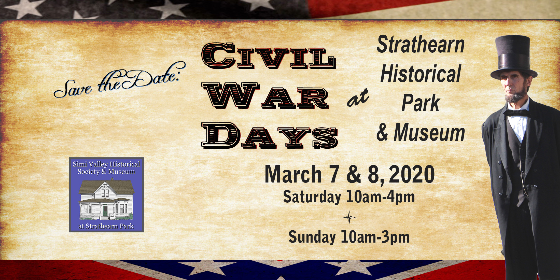 SAVE THE DATE: Civil War Days- March 7 & 8, 2020 – Strathearn Historical Park and Museum